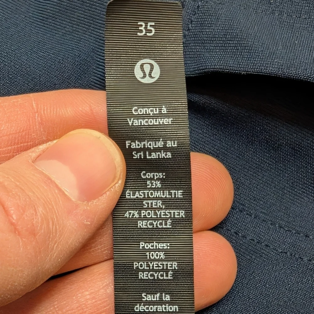 Lululemon ABC Pant Classic Warpstreme Dark Blue Men's Size 35